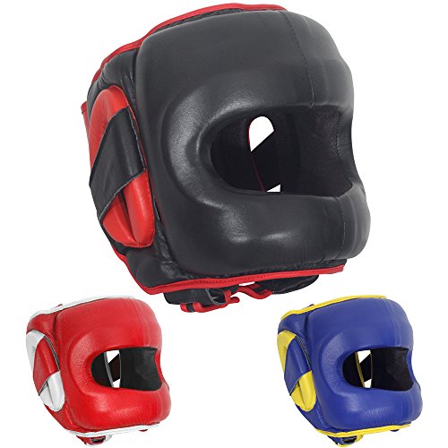 Ringside Deluxe Face Saver Boxing Headgear - color: Black, size: Small-Medium