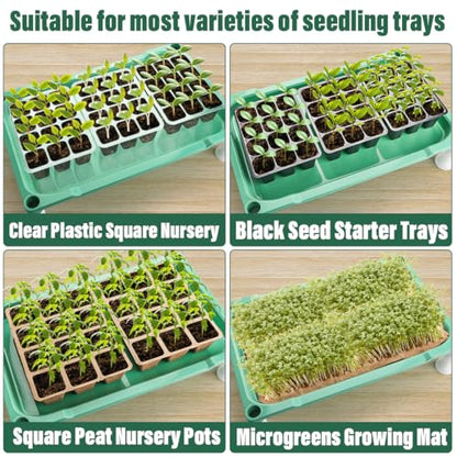 RooTrimmer 5-Tier Seed Starter Tray, Plant Stand with Grow Lights Full Spectrum Sunlike Plant Light for Indoor/Greenhouse Small Plant Pots, Cell Trays, Succulents, Seedlings Gardening