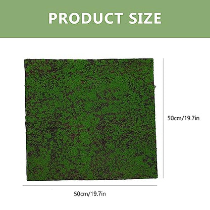 Healifty Artificial Moss Mat 19.68X19.68 Inch Square Simulation Grass Pad Realistic Faux Moss Turf for Indoor Outdoor DIY Landscaping Garden Decor
