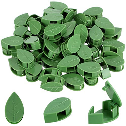 60 Pieces Plant Climbing Wall Fixture Clips with 72 Pieces Acrylic Adhesive Sticker Leaf Fixer Invisible Wall Vines Fixing Clips Hook Plant Vine Traction for Indoor Outdoor Decoration