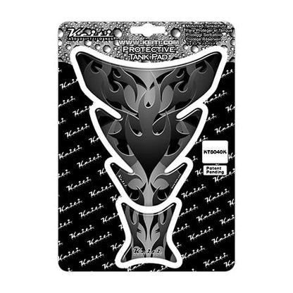 Motorcycle Tank Pad Flame KT8040 (Black) - color: Gray