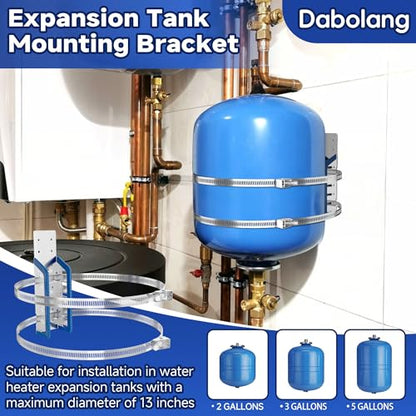 Expansion Tank Mounting Bracket with Cushion Pad, Universal Water Heater Straps, Supports 5 Gallon or up to 13-inch Diameter Hot Water Tanks,Boiler Expansion Tank, Propane Tank-2 Set - color: 2 Sets