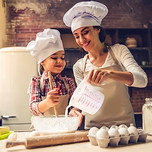 36 Pcs Plastic Measuring Cup Clear Measuring Mug with Spout and Handle Grip Capacity Clear Graduated Pitcher for Kitchen Flour Water Liquids (Red,32 oz, 4 Cups) - color: Red, size: 32 oz, 4 Cups