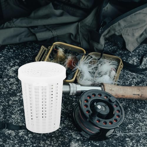 VANZACK 10Pcs Fishing Bait Cage Traps Feeder Holder Box Large Size Baits Case Barrel Fish Lure Plastic Basket Fishing