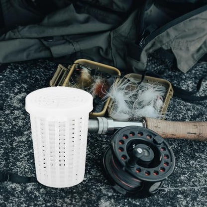VANZACK 10Pcs Fishing Bait Cage Traps Feeder Holder Box Large Size Baits Case Barrel Fish Lure Plastic Basket Fishing