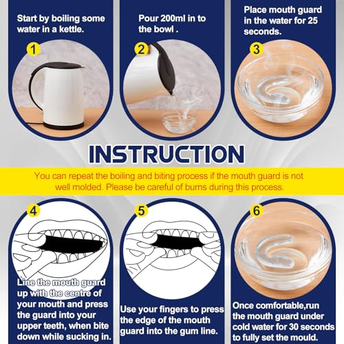 BBTO 10 Pack Adult Moldable Sports Mouth Guard with Perforation(Clear) - color: Clear
