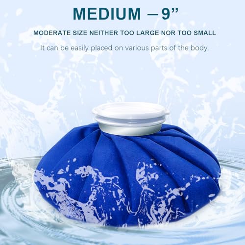 1 PCS Upgrade Ice Pack Injuries Reusable, 9in Ice Bags Hot Water for Injuries, Soothe Pain and Stay Cool, Old School Style and Traditional Ice Packs, Versatile and Easy to Carry - size: 9 Inch