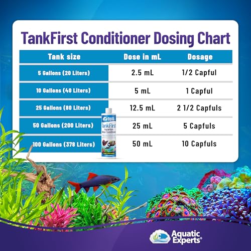 TankFirst Complete Aquarium Water Conditioner - Fish Water Conditioner, Instantly Removes Chlorine, Chloramines, and detoxifies Ammonia from Fish Tank (TankFirst Regular, 500 ml)