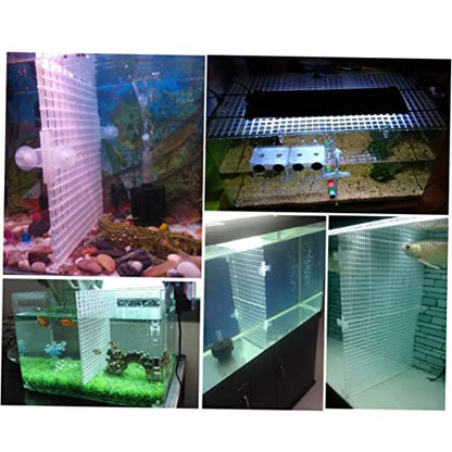 Aquarium Isolation Panel Lattice Plate Set 4pcs 30x15cm Suction Cups for Fish Tank Divider Spliced Aquarium Supplies Random Color