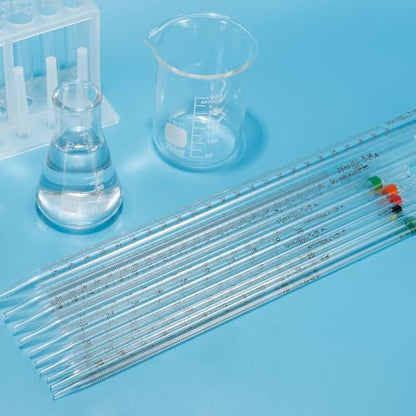 PATIKIL Graduated Dropper Pipettes 4 Pcs 20ml Reusable Borosilicate Glass Pipette for Transfer Liquid for Laboratory, Chemistry, Clear