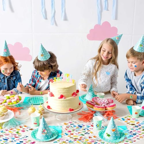 UPINS 12 Sheets Ocean 3D Puffy Stickers for Kids, Under The Sea Animal Cute Fish Shark Foam Stickers for Boys Girls Birthday Gifts, Classroom Reward, DIY Crafts Decorations
