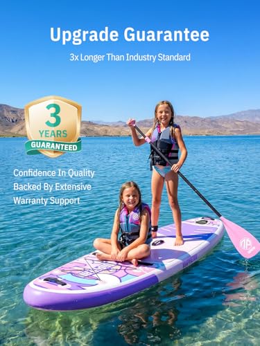 Niphean 10' Inflatable Paddle Board, Ultra-Light SUP for Beginners - color: Purple