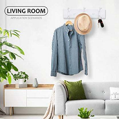 Badiano Heavy Duty Wooden Coat Rack, Wall-Mounted Organizer,14 Inch, White - color: White, size: 3 Hooks