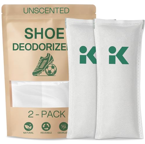 Unscented Shoe Odor Elimination, Powerful Shoe Odor Eliminator for Sneaker, Boot, Soccer Cleat, Reusable Shoe Smell Remover, Air Odor Absorber, Freshens Shoes, Gym Bag, Closet at Sourse (2-Pack)