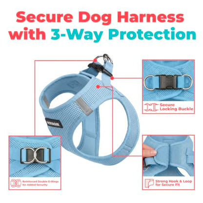 Voyager Step-in Air Dog Vest Harness - Baby Blue, Small - color: Baby Blue, size: S (Chest: 14.5 - 16")