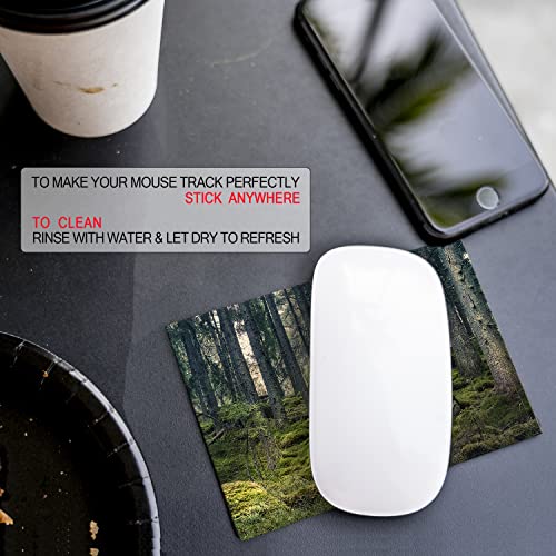 Mouse Pad Adhesive Bottom - Sticks to Any Surface - Portable - Webcam Covers and Screen Cleaner Included (Moss Forest) - color: MOSS FOREST