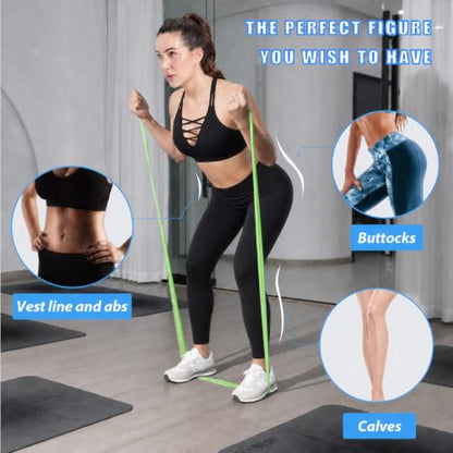 Resistance Bands Set for Physical Therapy, Rehab, Yoga and Pilates - color: Gradient Pink 5-80lbs
