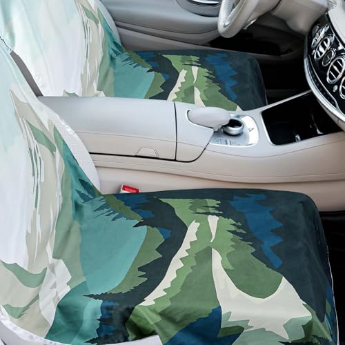 Hahafelt 2 Pack Car Seat Towel Cover with Storage Bag, Yosemite - style: Yosemite