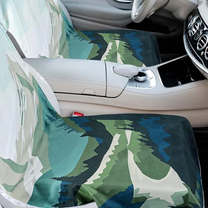 Hahafelt 2 Pack Car Seat Towel Cover with Storage Bag, Yosemite - style: Yosemite
