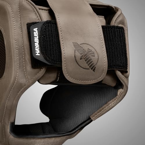 Hayabusa T3 LX Leather Adjustable MMA Headgear - Brown, One Size