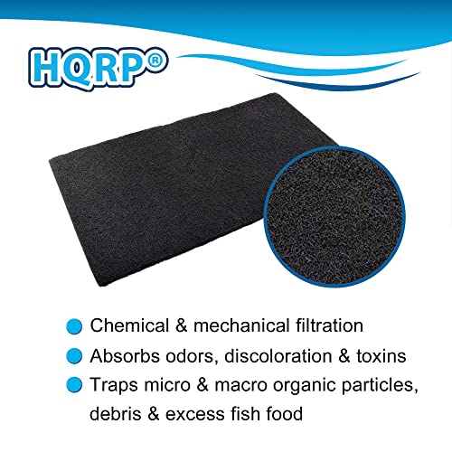 HQRP Cut to fit Activated Carbon Filter Media Pad 18x10 for Aquariums, Terrariums, Hydroponic Systems and Pond, Compatible with Deep Blue Professional ADB41002 Carbon Pad Replacement