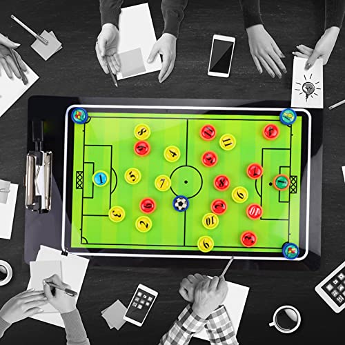 Dilwe Soccer Magnetic Board,Football Coaching Board for Competition Training Teaching Coaching