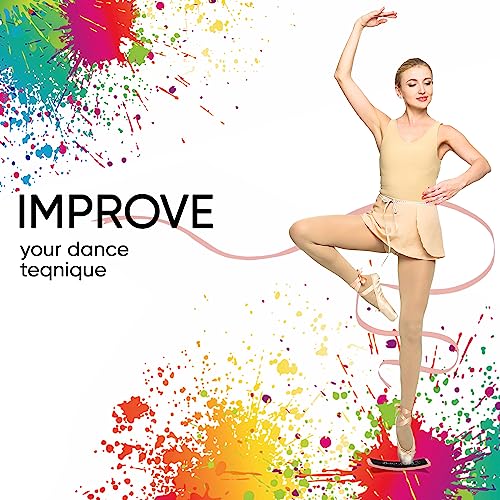 Ballet Turning Spin Board for Dance and Figure Skating. Portable Training Equipment for Dance. Make Your Turns, Pirouette and Balance Better. - color: Cream with a bag