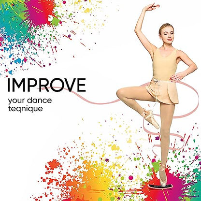 Ballet Turning Spin Board for Dance and Figure Skating. Portable Training Equipment for Dance. Make Your Turns, Pirouette and Balance Better. - color: Cream with a bag