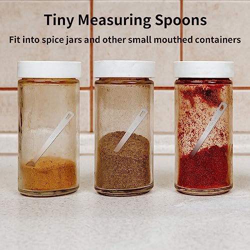 5PCS Small Measuring Spoons Set - Cuttte Stainless Steel Tiny Measuring Spoons for Cooking Baking, 1/4 1/8 1/16 1/32 1/64 tsp, Teaspoon Minispoon for Powders, Spices