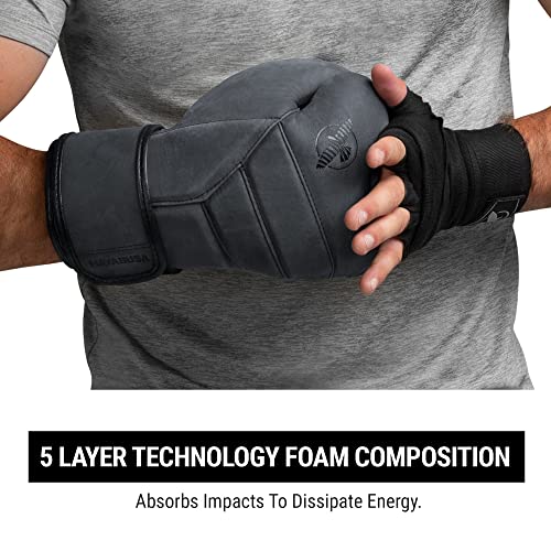 Hayabusa T3 LX Leather Boxing Gloves | Leather Boxing Gloves, Training Gloves Men and Women, Sparring Gloves, Heavy Bag Gloves, 16oz Boxing Gloves, Muay Thai Gloves - color: Obsidian, size: 16oz