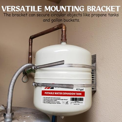 TTFLEX Water Heater Expansion Tank Wall Mounting Bracket 13 inch Diameter Pole Holder Brackets