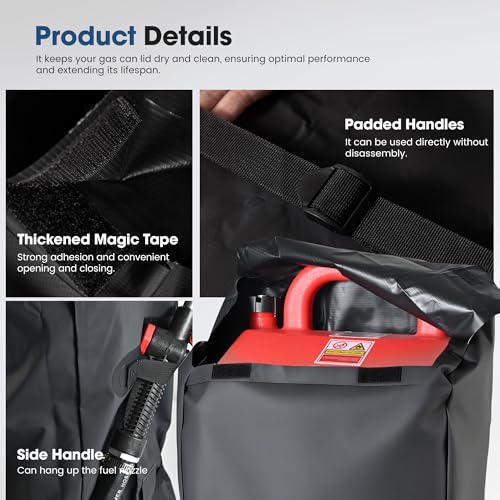 16 Gallon Fuel Caddy with 12V DC 3.7 GPM Pump and 500D Fuel Caddy Cover, 1 x 16 Gallon Transfer Caddy, 1 x Waterproof Caddy Cover - size: 16Gallon 3.7GPM