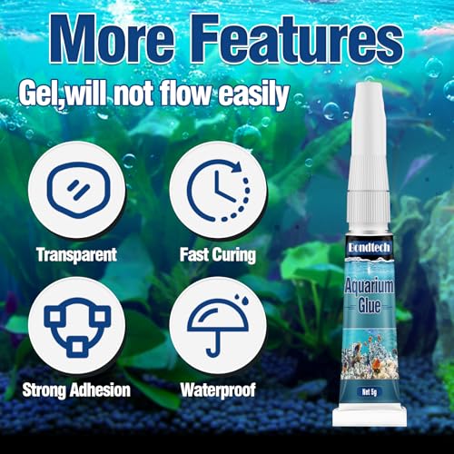 Aquarium Glue, Clear Reef Glue, Instant Coral Adhesive for Plants and Rocks, Mosses, Coral, Stone, Wood, Freshwater and Saltwater Aquascape (3)