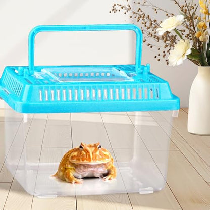 20 Pack Small Plastic Reptile Carrier Tarantula Enclosure Snake Breeding Box Hatching Container for Spider Fish Turtle Hermit Crab Bearded Dragon Lizard (5.1 x 3.5 x 3.5 Inch)