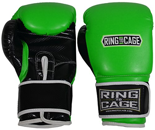 Gym Training Stand-Up Boxing Gloves - color: Neon Green, size: Large weighs 16oz