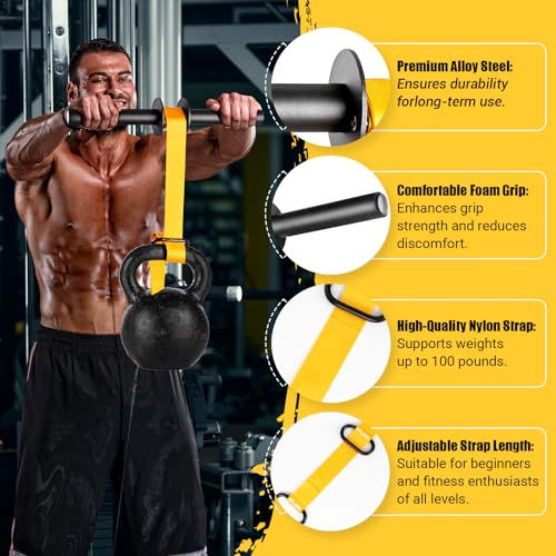 Forearm Strengthener and Wrist Roller, Ultra-Strong Nylon Webbing