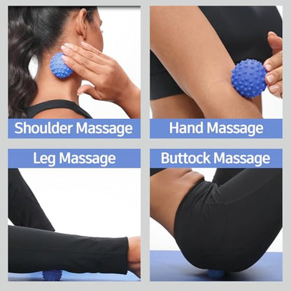 NGT new guide steps Fascia Ball, Suitable for Relaxing Muscles, Restoring Fascia, and Improving Body Condition for All Parts of the Body. (Blue) - color: Blue