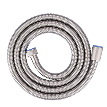 Brushed Nickel Finished Shower Hose, 63 Inch SUS 304 Stainless Steel Extra Long Shower Head Hose Replacement for Pet Bathroom Cleaning - color: Brushed Nickel, size: 63inch