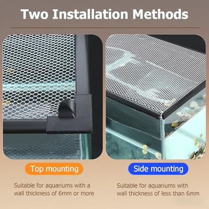 Aquarium Lid, Anti Jumping Fish Tank Lid, Magnetic Multi-Use Mesh Screen Netting Prevents Fish, Reptiles from Jumping Out(35x20CM/13.78x7.87in) - size: 35x20CM/13.78x7.87in