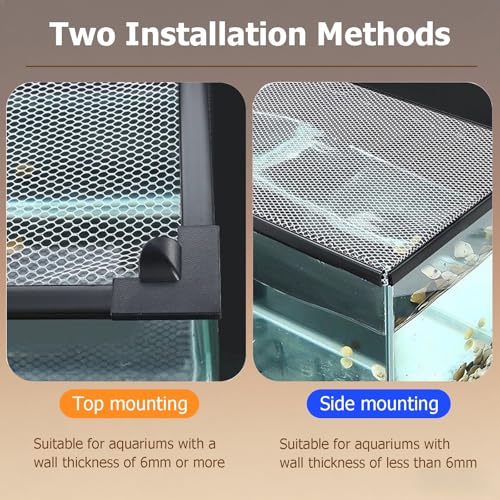 Aquarium Lid, Anti Jumping Fish Tank Lid, Magnetic Multi-Use Mesh Screen Netting Prevents Fish, Reptiles from Jumping Out(60x40CM/23.62x15.75in) - size: 60x40CM/23.62x15.75in