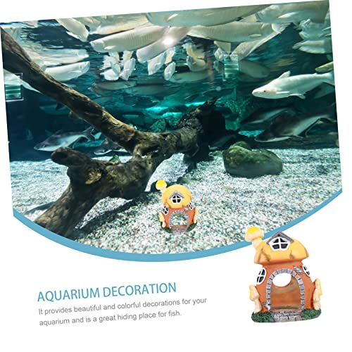 DOITOOL 5pcs Mushroom House Aquarium Decor Resin Fish Hideout for Shrimp and Fish Safe Material Underwater Shelter for for Any Aquarium