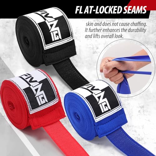 Boxing Hand Wraps Inner Gloves for Men Women(180 Inch) - color: Black