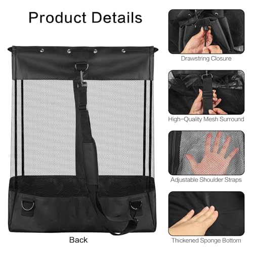 Pegboard Baskets, Extra Large (26 * 18 * 11 Inches) | Pegboard Wall Organizer Take and Go Design, Mesh Peg Board Organizer Accessories ,Easy Access Zipper for Home Sport Garage