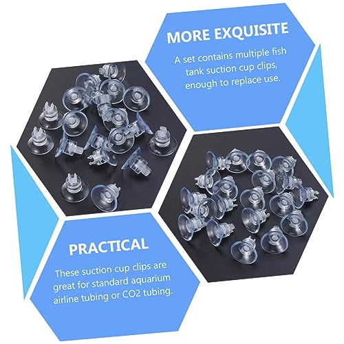 YARNOW 18pcs Aquarium Cup Clips for Airline Tubing Fish Tank Hose Holder Sturdy Material Easy to Install for Oxygen Tubes