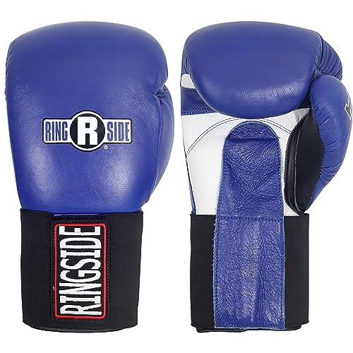 Ringside IMF Tech Hook and Loop Boxing Training Sparring Gloves - color: Blue, size: 18-Ounces