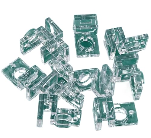 Aquarium lid Clips 16Pcs Fish Tank Acrylic Clip 4.5/5/5.5/6/8/10/12/15mm Aquarium Lid Cover Support Holder Bracket Clamp Stand Aquarium Supplies(10mm) - color: 10mm