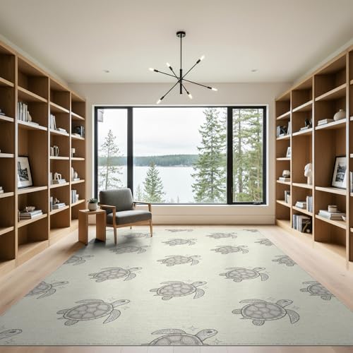 9'x12' Washable Flatwoven Rug, Light Gray Modern Star Stain Resistant Massive Carpet Non-Slip Chair-Friendly Mat for Dining Room, Basement, Large Office | Ref:1955509 - color: Beige/Pattern 12, size: 9' x 12' (Rectangular)