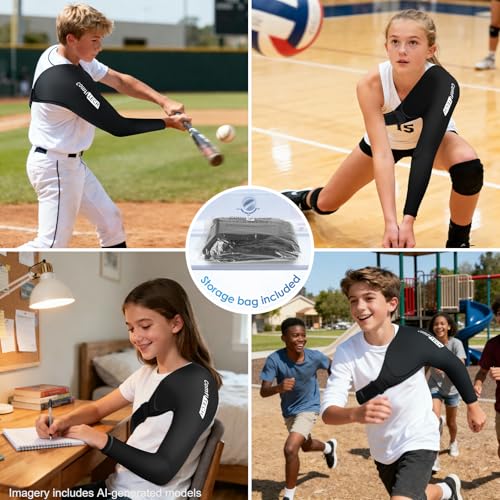 ComfiTECH Youth Shoulder Arm Ice Pack Wrap for Pitchers, Ice Arm Sleeve, S - size: Small