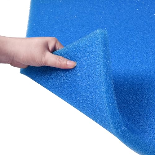 Bio Filter Foam Sponges, 20"x20"x0.8" 25PPI Filter Media Pad,Cut-to-Size Foam for Aquarium Fish Tank