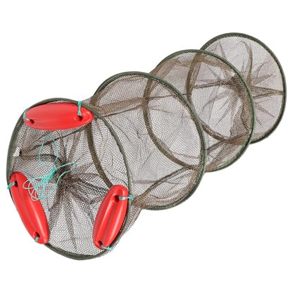 Beaupretty Coffee Color Thickened Mesh Fishing Net with Quadruple Rings Portable Fish Guard Net for Crab Trap and Small Fish Catching